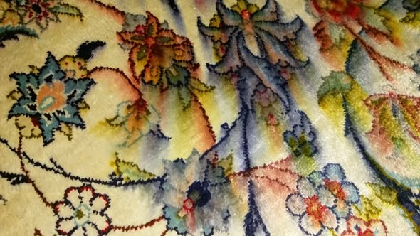 A £3,000 silk rug where the colours have migrated after a DIY clean — this is not reversible